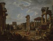 Giovanni Paolo Panini A Capriccio of the Roman Forum Sweden oil painting artist